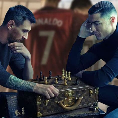 louis vuitton mesi ronaldo|Messi and Ronaldo chess photo.